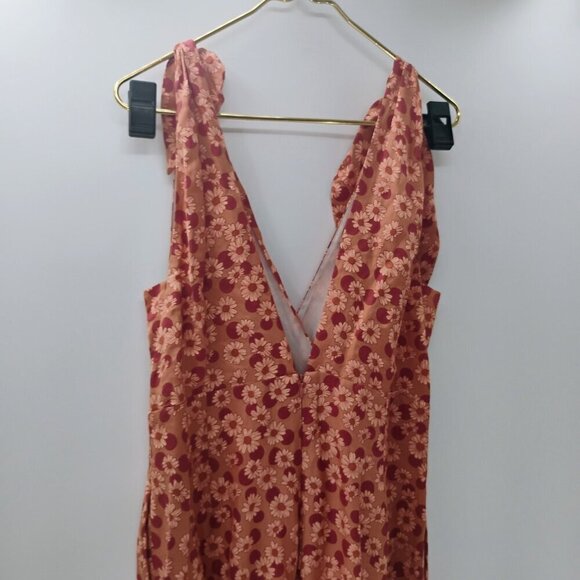 SANDRO Jumpsuit Women's (EU) 42 Sleeveless Linen Blend Floral Print V-Neck on tv - Picture 2 of 14